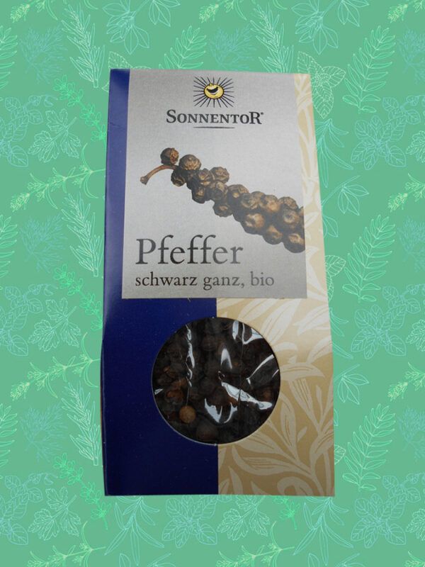 Pfeffer schwarz ganz