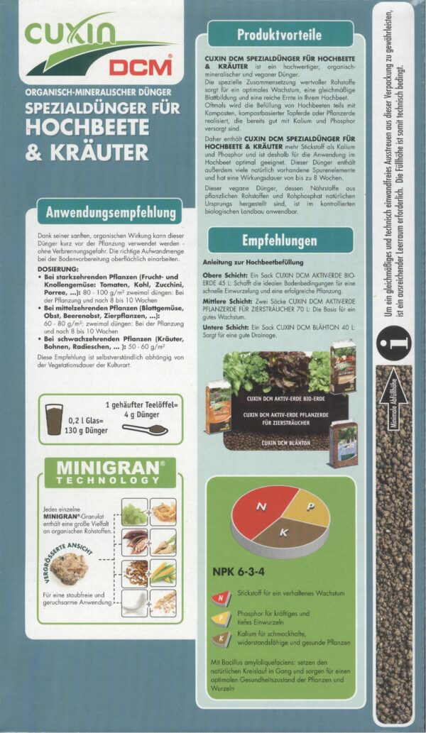 Cuxin spezialdünger Hochbeete und Kräuter – Bild 3